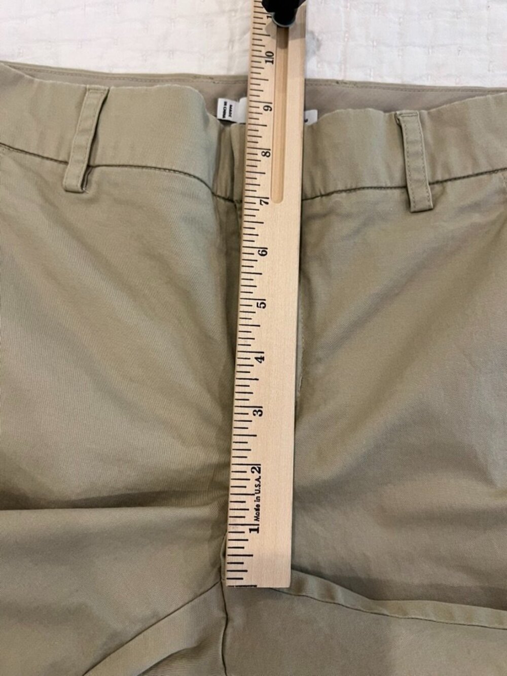 Vince Shorts Womens 6 Tan Khaki Bermuda Cotton Twill Stretch Casual Beach Preppy - Picture 11 of 13